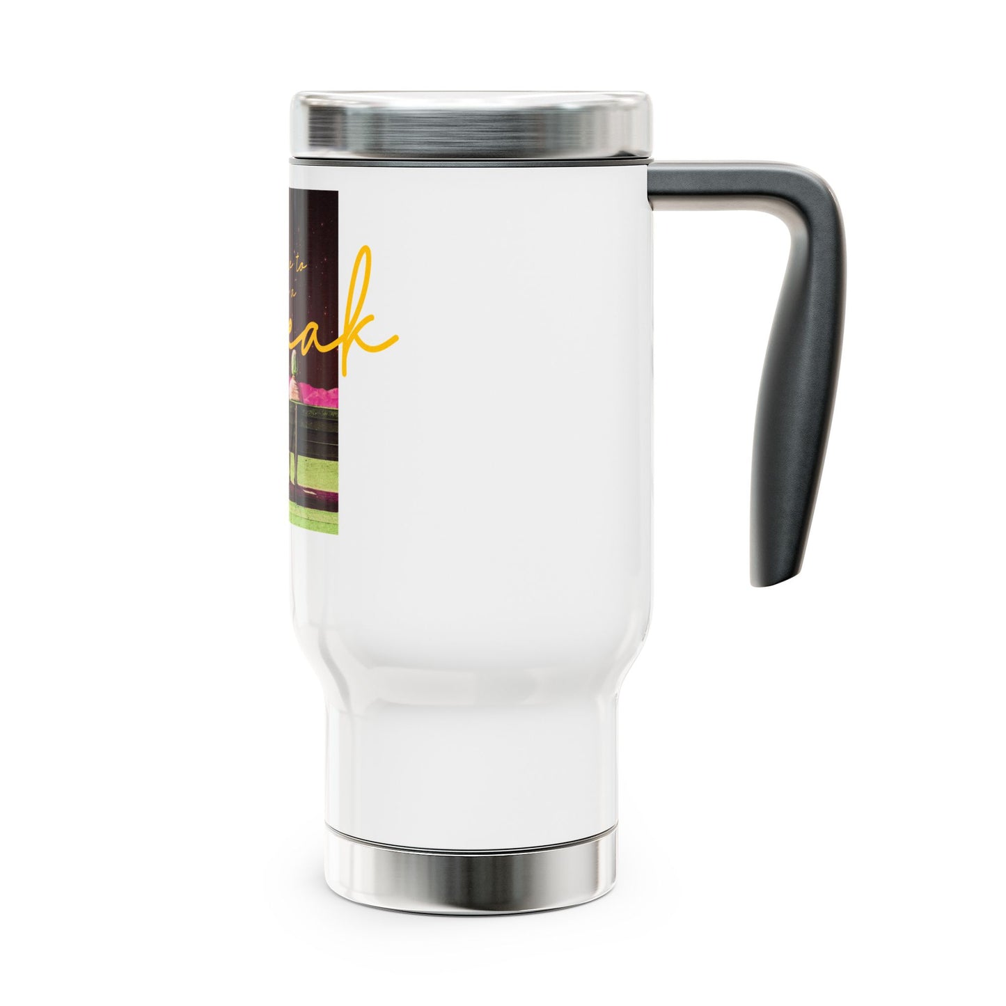 Stainless Steel Travel Mug with Handle, 14oz